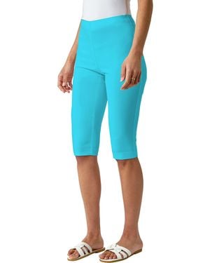 Roman Knee Length Stretch Shorts - Blue