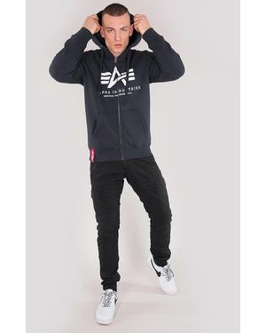 Alpha Industries Basic Zip Hoodie - Blue