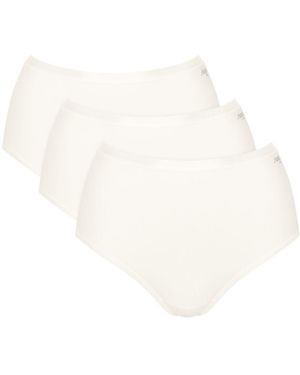 Sloggi Go Daily Cotton High Waist Briefs (3 Pack) - White