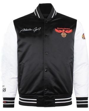 Mitchell & Ness Nfl Buffalo Bills Satin Bomber Jacket - Black