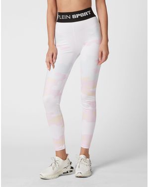 Philipp Plein Sport Leggings Camouflage - Wit