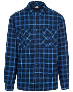 Trespass Rapeseed Check Shirt (Dark) Cotton - Blue