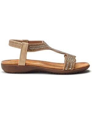 b.soleful Sarelle Sandals Faux Leather - Natural