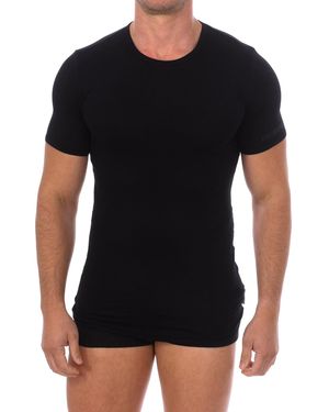 Bikkembergs Fashion Bamboo Short Sleeve T-Shirt Bkk1Uts03Si - Black