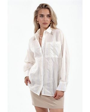 Msn-Collection Cotton Viscose T-Shirt - White