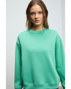 Grimelange Oversized Crew Neck Sweatshirt - Green
