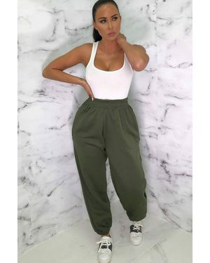 Femme Luxe Cuffed Joggers Lizzie - Green