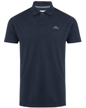 Weird Fish Organic Cotton Pique Polo Shirt - Blue