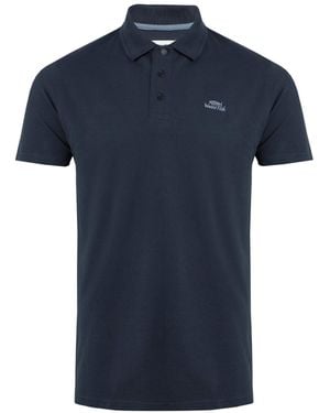 Weird Fish Organic Cotton Pique Polo Shirt - Blue