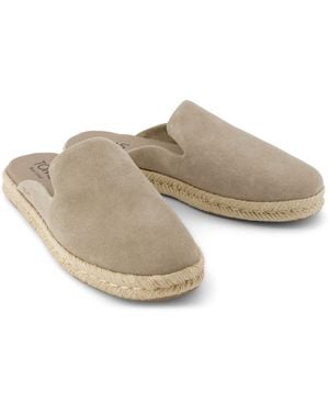 TOMS Santiago Mule Leather Dune Mules - Grey