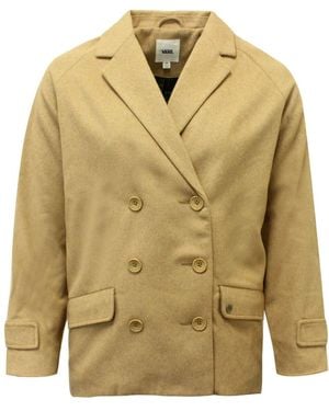 Vans G Revival Coat Button Up Winter Blazer Jacket V2Y6Elk A42A Cotton - Green