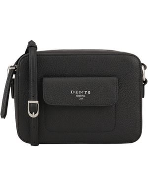 Dents Ayfair Leather Cross Body Bag - Black