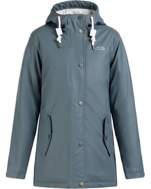 Icebound Gewatteerd Regenjack -Grijs - Blauw