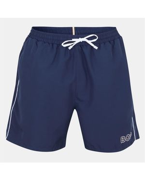 BOSS Solid Patterned Starfish Swim Short - Blue