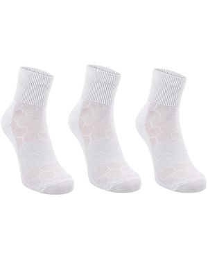 Asics 3-Pack Easy Quarter Socks - White