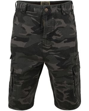 KAM Jeanswear Kam Camo Cargo Shorts - Grey