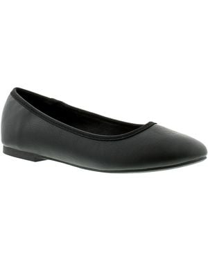 Platino Flat Shoes Christina Slip On - Black