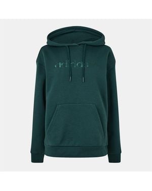 adidas Originals Hooded Relaxed Fit Lettering Ribbed Cuff Jacket - Green