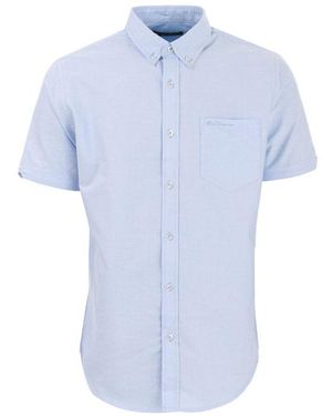 Ben Sherman Oxford Short Sleeve Shirt - Blue