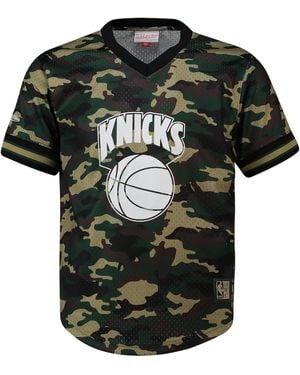 Mitchell & Ness Nba New York Knicks Camo Mesh T-Shirt - Green