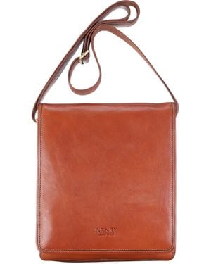 Infinity Leather Vintage Messenger Shoulder Crossbody Travel Business Bag - Red