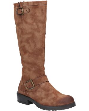 Divaz Courtney Zip Up Boot - Brown