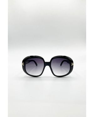 SVNX Bold Round Oversized Sunglasses - Blue