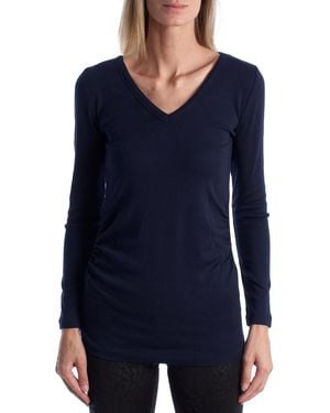 Gap Modern Maternity T-Shirt With V-Neck And Long Sleeves 719653 - Blue