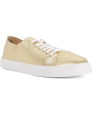 Dune Ellvie Leather Trainers - Natural