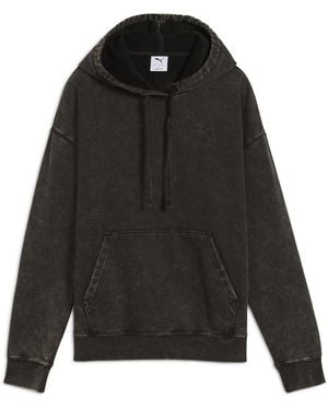 PUMA Elevated Relaxed Wash Overhead Hoodie - Black