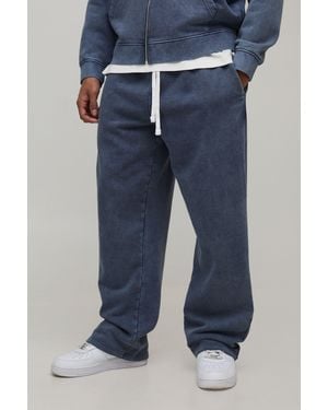 BoohooMAN Essential Washed Extreme Wide Leg Jogger - Blue