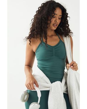DSGN Studio Sport Contour Padded Seamless Strappy Top - Green