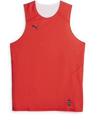 PUMA Hoops Team Reverse Practice Performance Basketball Jersey - Red