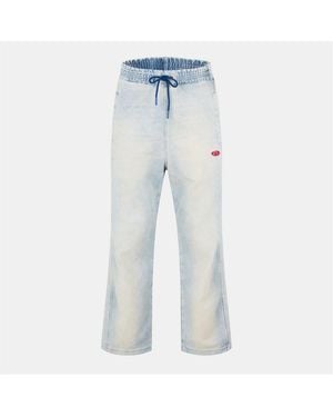 DIESEL Wide Leg Relaxed Fit Jeans - Blue