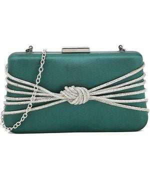 SVNX Satin Diamante Knot Detail - Green