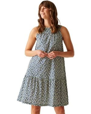 Regatta Orla Cotton Poplin Sleeveless Dress - Blue