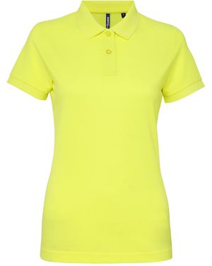 Asquith & Fox Ladies Short Sleeve Performance Blend Polo Shirt (Neon) - Yellow