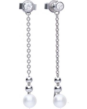 Diamonfire 6218711111 Ladies Earrings Sterling - White