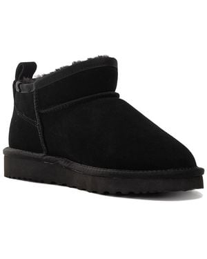 Aus Wooli Australia Sheepskin Classic Ultra Mini Boots Airlie - Black