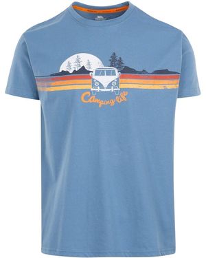Trespass Cromer Graphic Crew Neck Short Sleeve T-Shirt - Blue