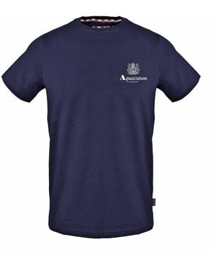Aquascutum Logo T-Shirt - Blue