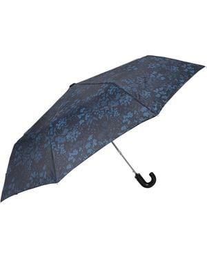 Mountain Warehouse Walking Umbrella With Curved Handle Durable Beach Rain Brolly - Blue