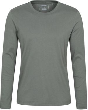 Mountain Warehouse Flint Crew Neck Long-Sleeved T-Shirt Cotton - Grey
