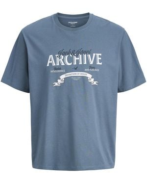 Jack & Jones Big & Tall T-Shirts O-Neck - Blue