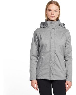 Peter Storm Glide Marl Waterproof Jacket With Adjustable Hood, Hiking Raincoat - Grey