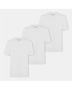 BOSS Regular Fit Crew Neck Short Sleeve T-Shirt - White