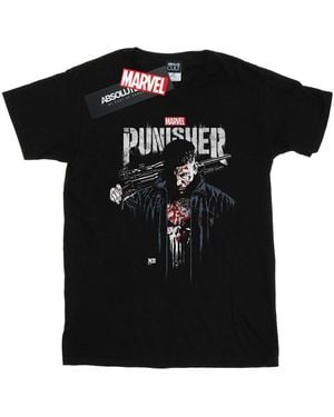 Marvel The Punisher Tv Series Frank Castle T-Shirt Cotton - Black