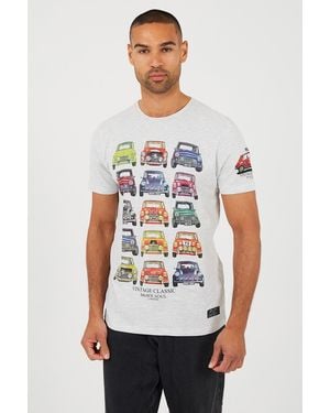 Brave Soul Cotton Jersey Graphic T-Shirt - White