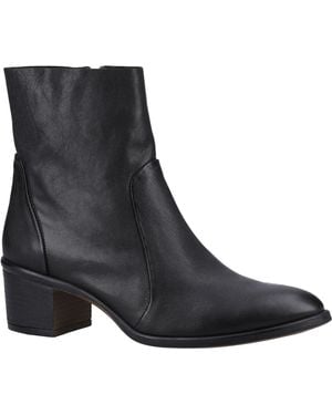 Hush Puppies Winona Leather Boots - Black