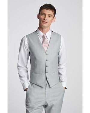Ted Baker V-Neck Slim Fit Suit Waistcoat - Grey